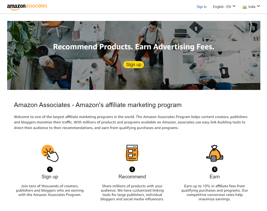 Amazon Associates, Amazon Affiliate Program