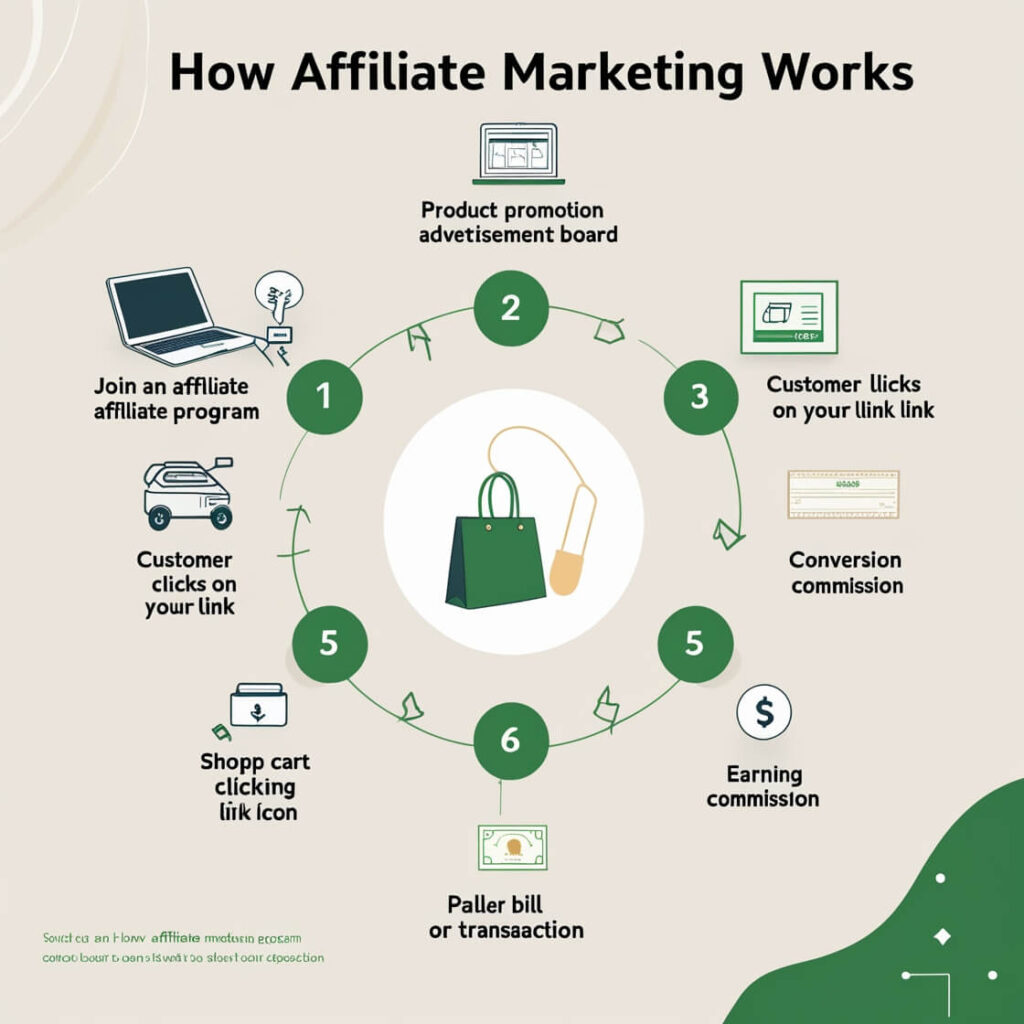 Chart Of How Affiliate Marketing Works